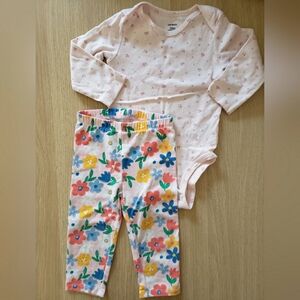 BABY Carters onesie + pants bundle 18 mos